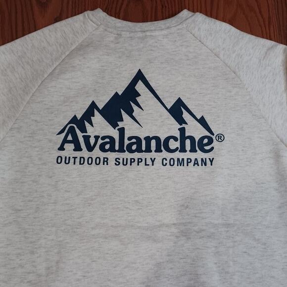 Avalanche Outdoor Supply Company Sweater sz:Medium Grey/Navy Blue - Picture 4 of 5